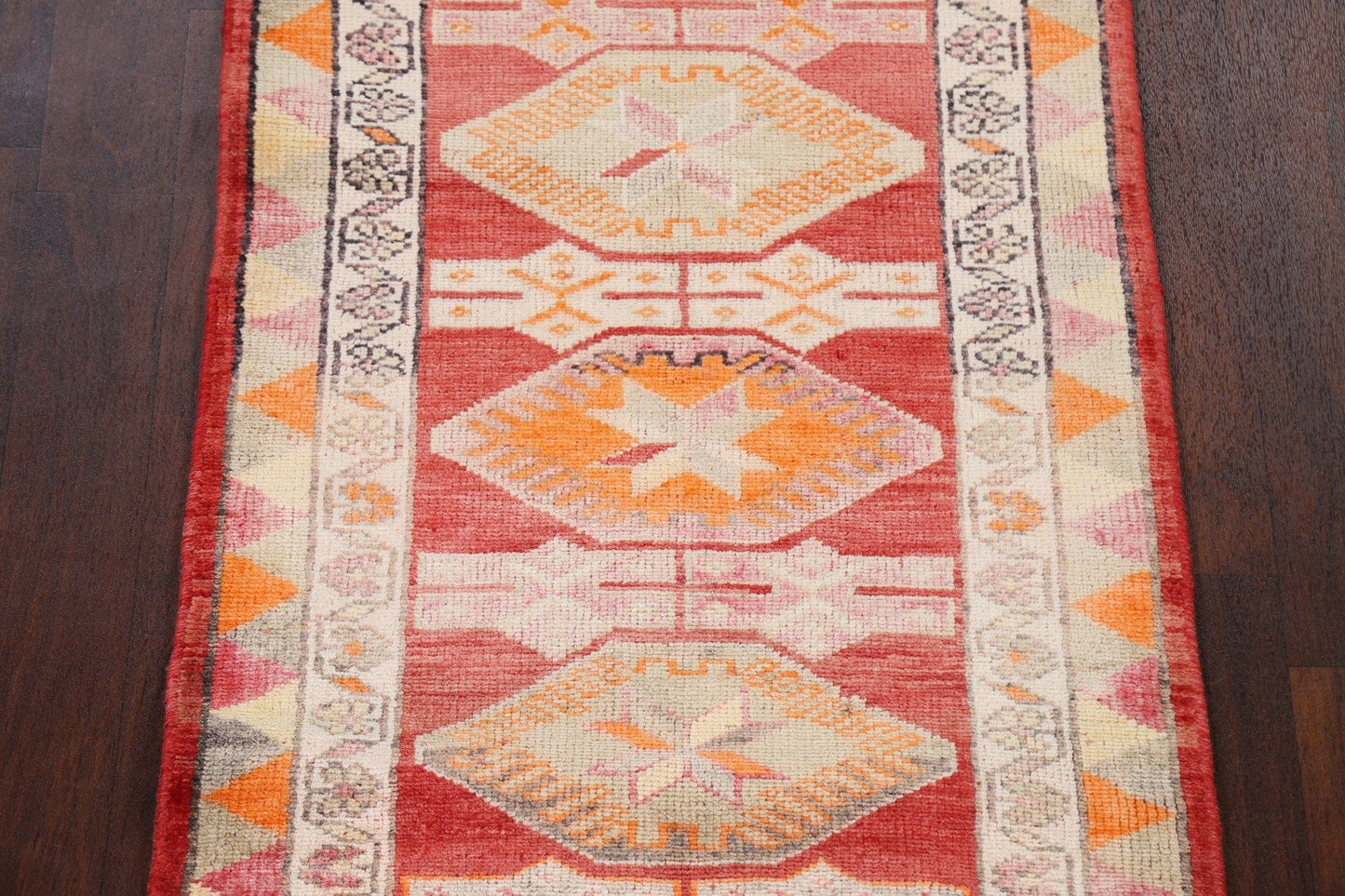 Geometric Anatolian Oriental Runner Rug 3x12