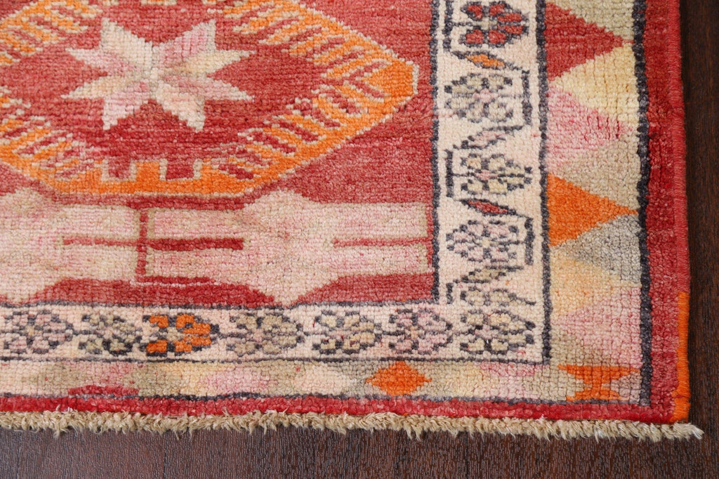 Geometric Anatolian Oriental Runner Rug 3x12