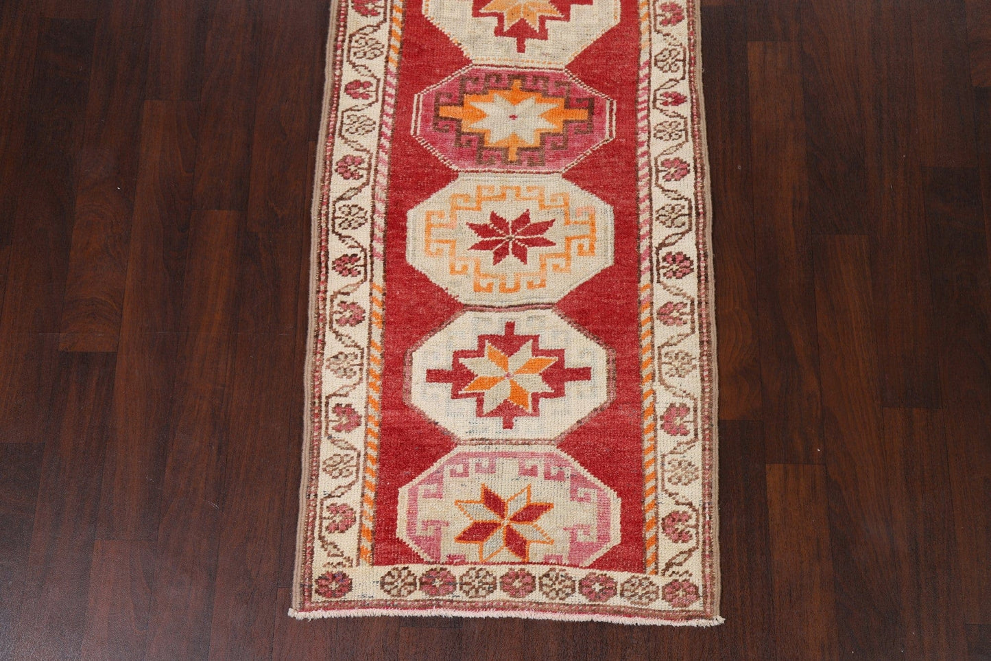 Geometric Anatolian Oriental Runner Rug 3x11