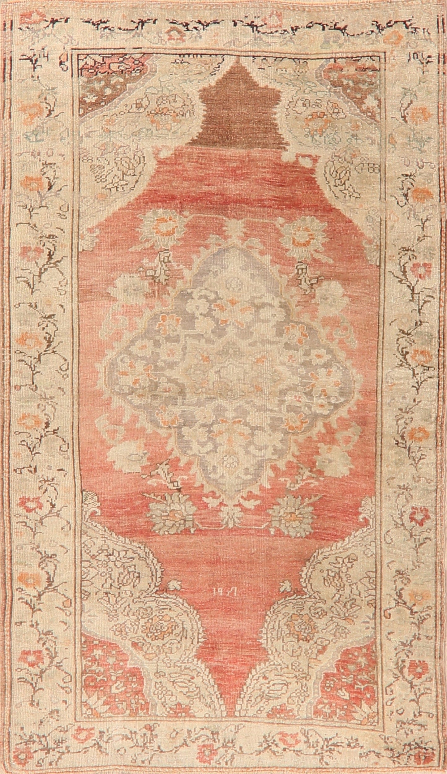 Geometric Anatolian Turkish Area Rug 4x7