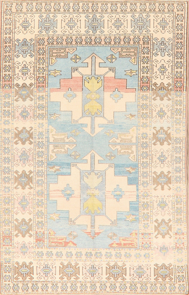 Geometric Anatolian Turkish Area Rug 5x7