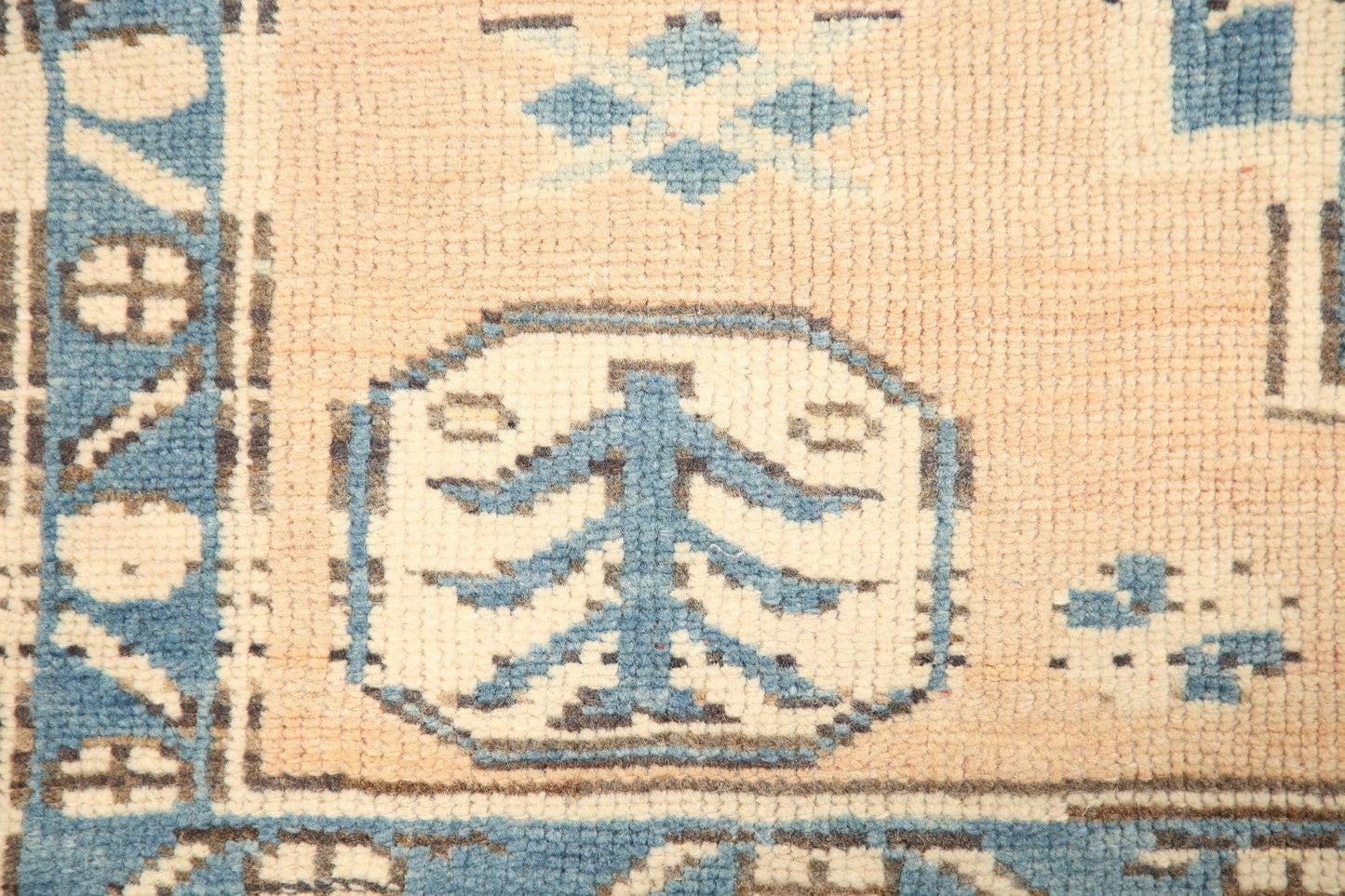 Distressed Geometric Anatolian Turkish Area Rug 5x7