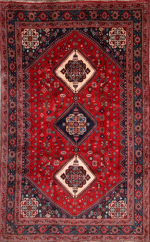 Abadeh Shiraz Persian Area Rug 6x9