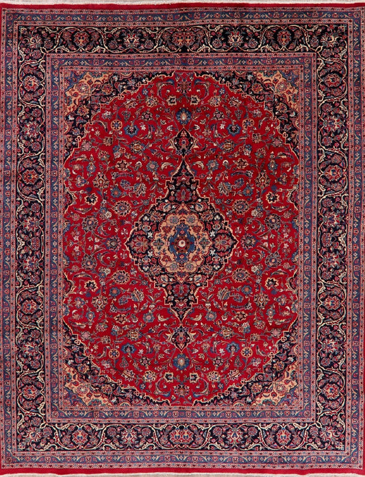 Floral Red Kashmar Persian Area Rug 10x13