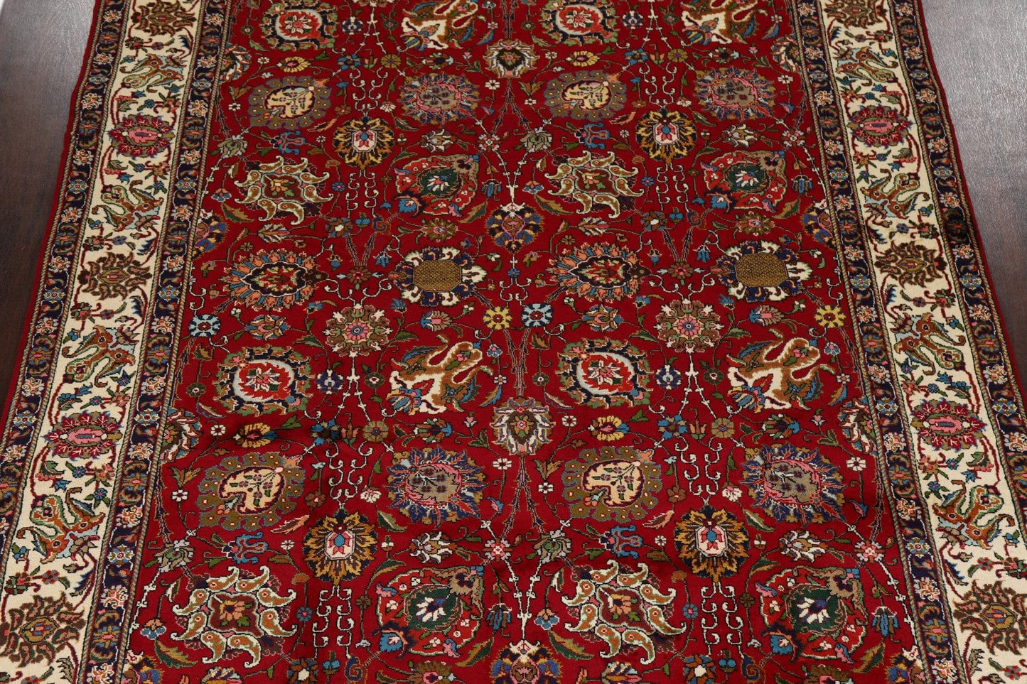 All-Over Floral Red Tabriz Persian Area Rug 8x11