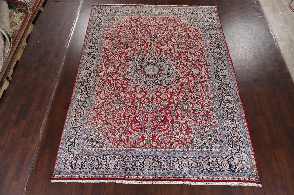 Floral Red Kerman Persian Area Rug 8x11