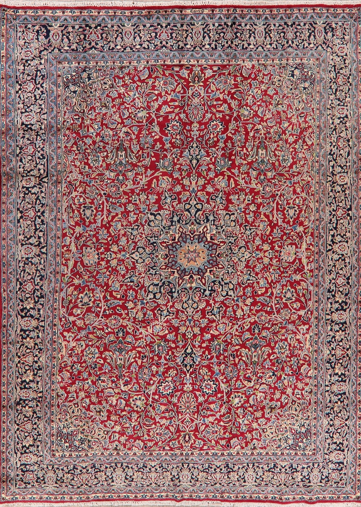 Floral Red Kerman Persian Area Rug 8x11