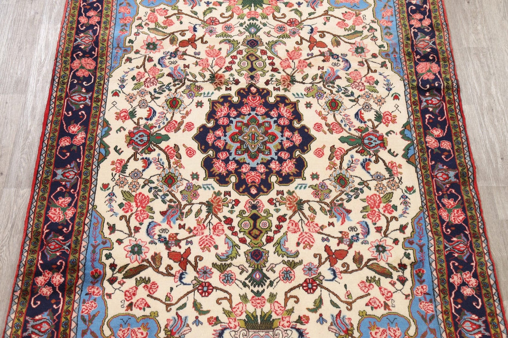 Floral Ivory Bidjar Persian Area Rug 7x9