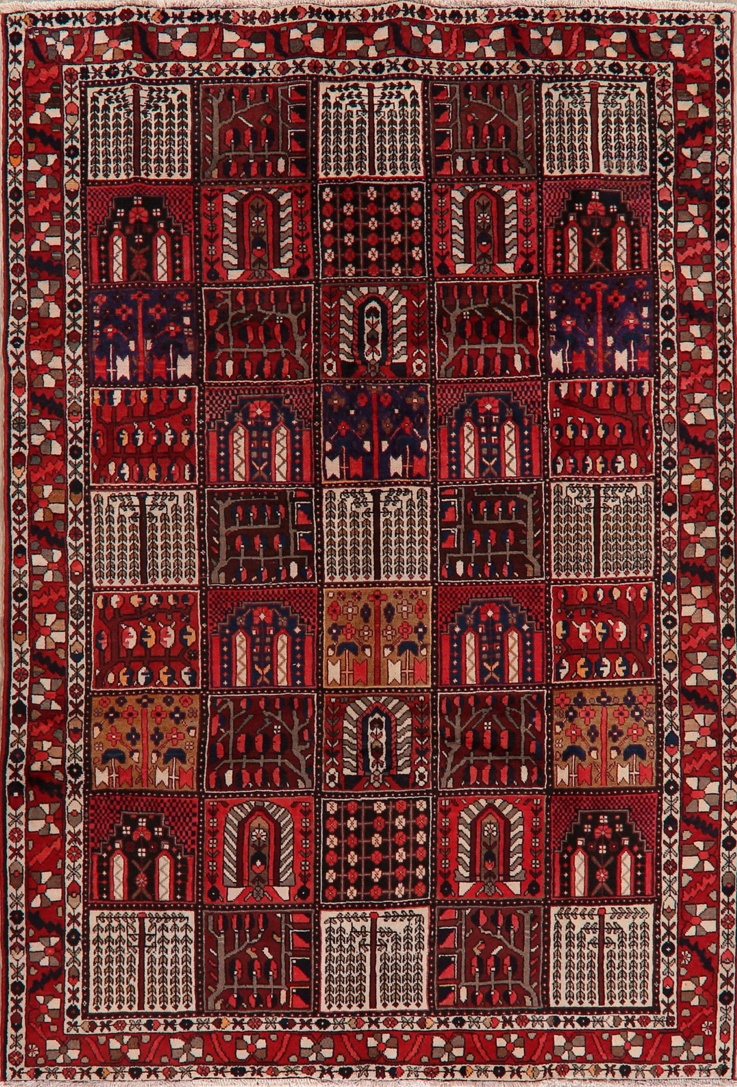 Garden Design Bakhtiari Persian Area Rug 7x10