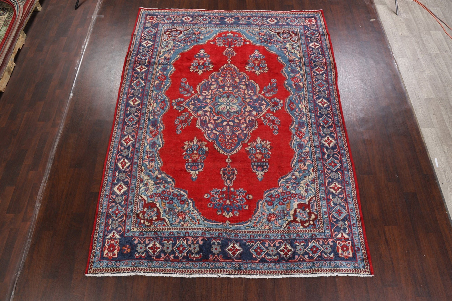 Vintage Floral Mahal Persian Red Area Rug 8x11