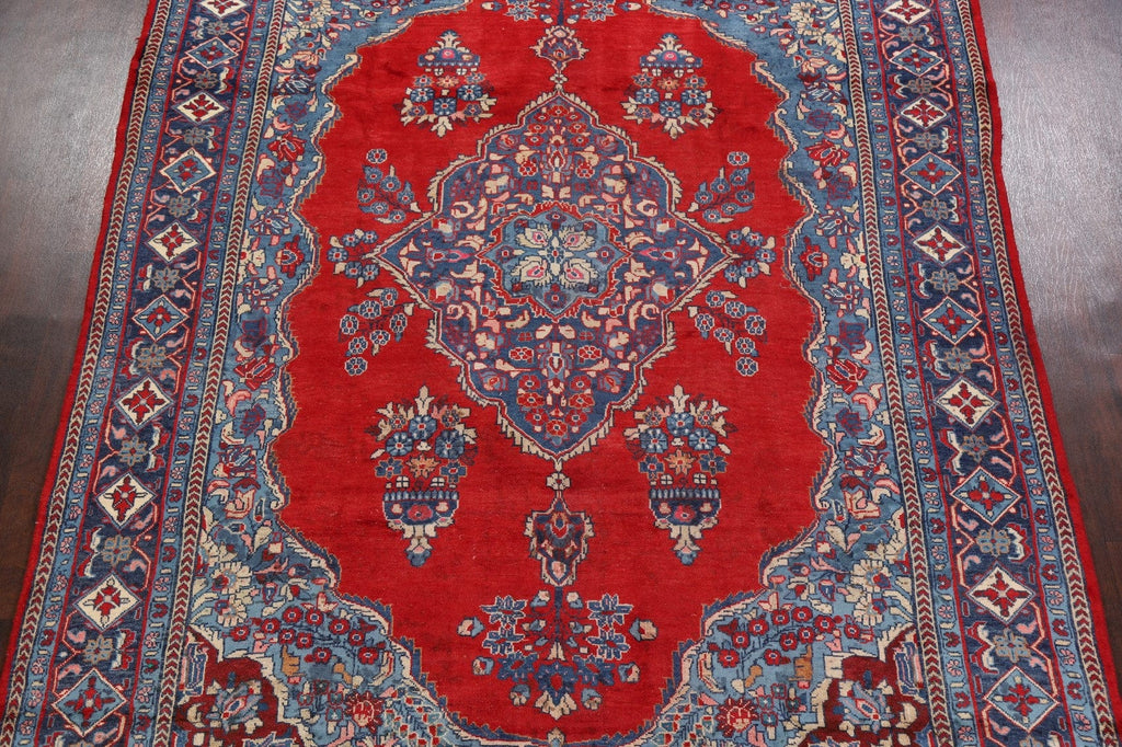 Vintage Floral Mahal Persian Red Area Rug 8x11