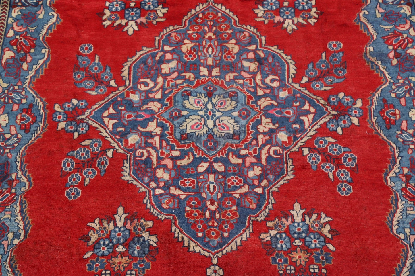 Vintage Floral Mahal Persian Red Area Rug 8x11