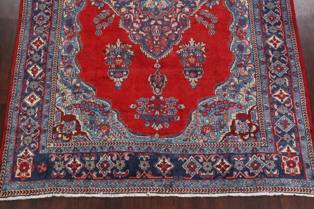 Vintage Floral Mahal Persian Red Area Rug 8x11