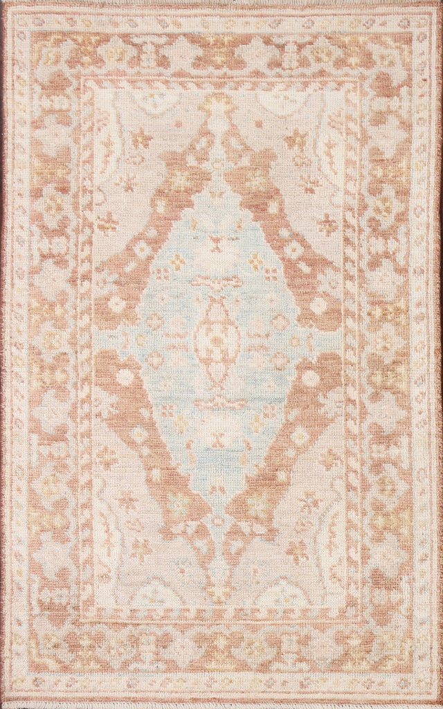 Vegetable Dye Muted Oushak Turkish Area Rug 3x5