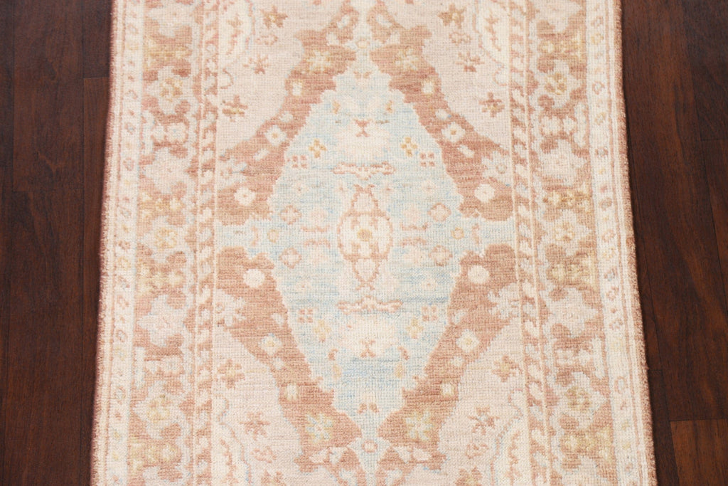 Vegetable Dye Muted Oushak Turkish Area Rug 3x5