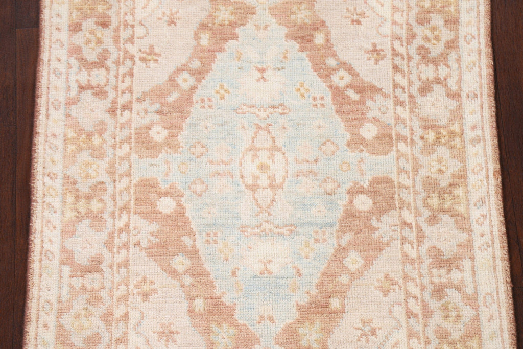 Vegetable Dye Muted Oushak Turkish Area Rug 3x5