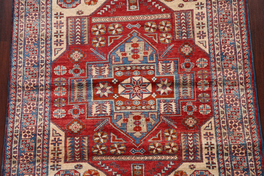 Vegetable Dye Super Kazak Oriental Area Rug 5x7