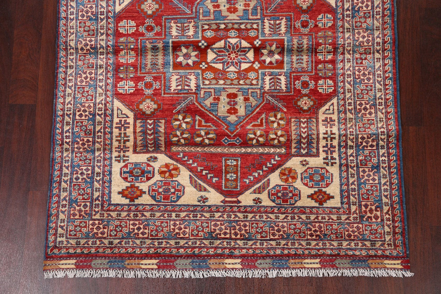 Vegetable Dye Super Kazak Oriental Area Rug 5x7