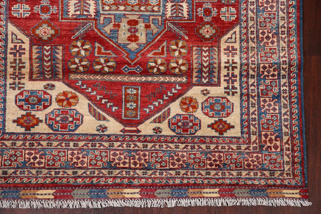 Vegetable Dye Super Kazak Oriental Area Rug 5x7