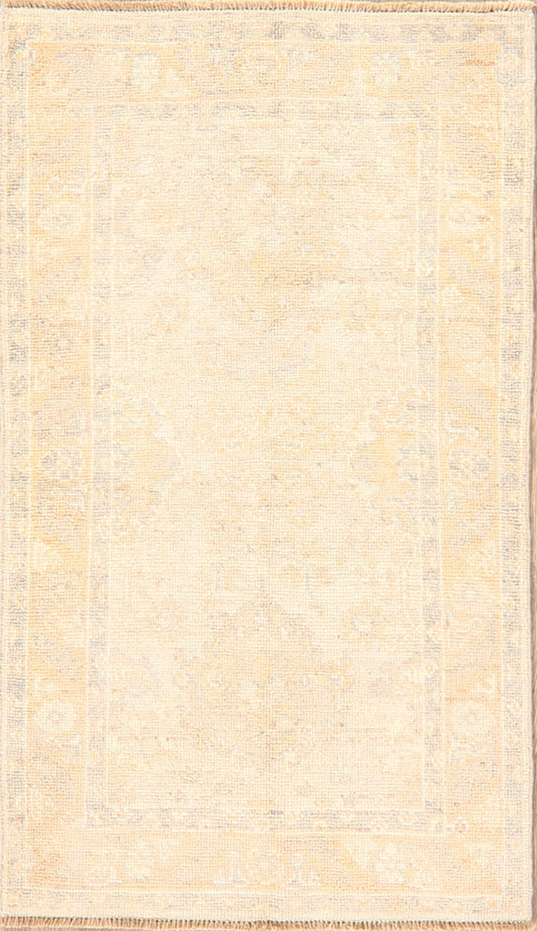 Vegetable Dye Muted Oushak Turkish Area Rug 3x5