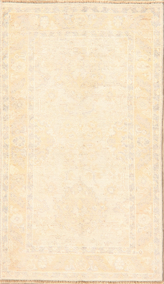 Vegetable Dye Muted Oushak Turkish Area Rug 3x5