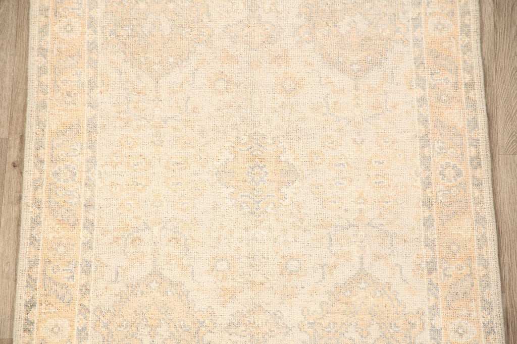 Vegetable Dye Muted Oushak Turkish Area Rug 4x6