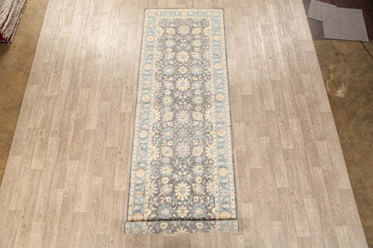 Vegetable Dye Floral Sultanabad Ziegler Oriental Runner Rug 4x14