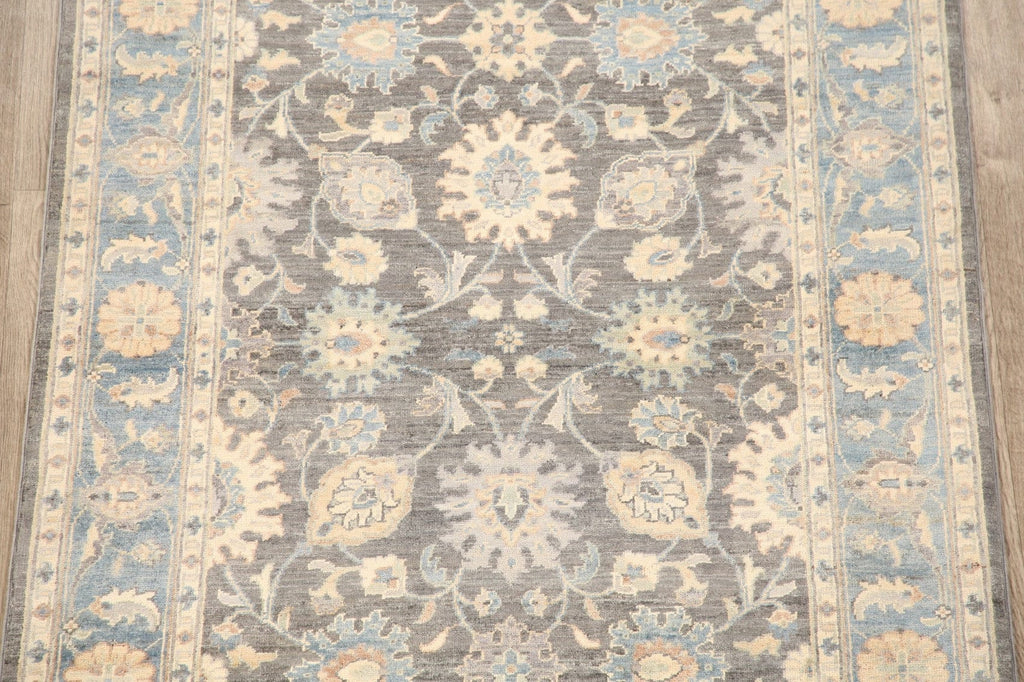 Vegetable Dye Floral Sultanabad Ziegler Oriental Runner Rug 4x14