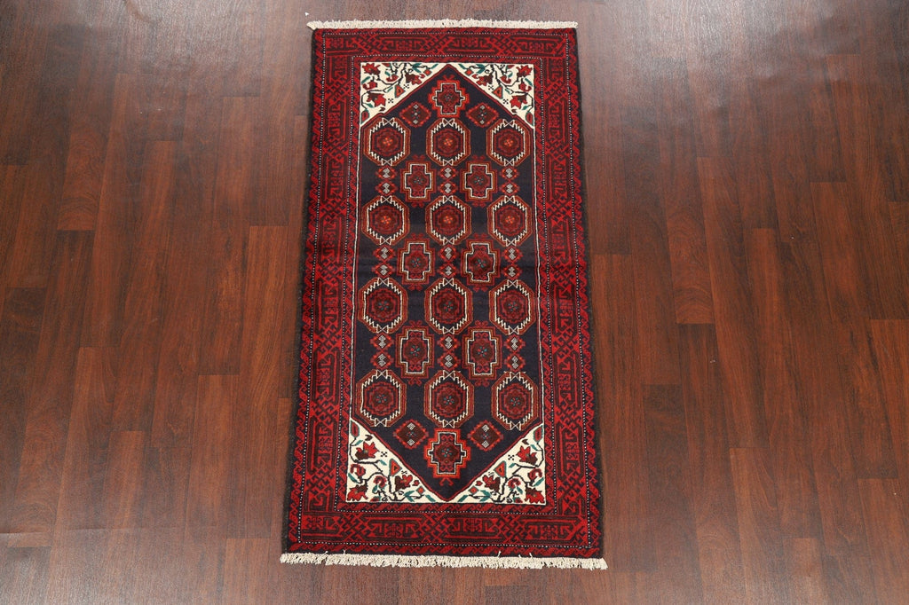 Tribal Geometric Balouch Oriental Area Rug 3x6