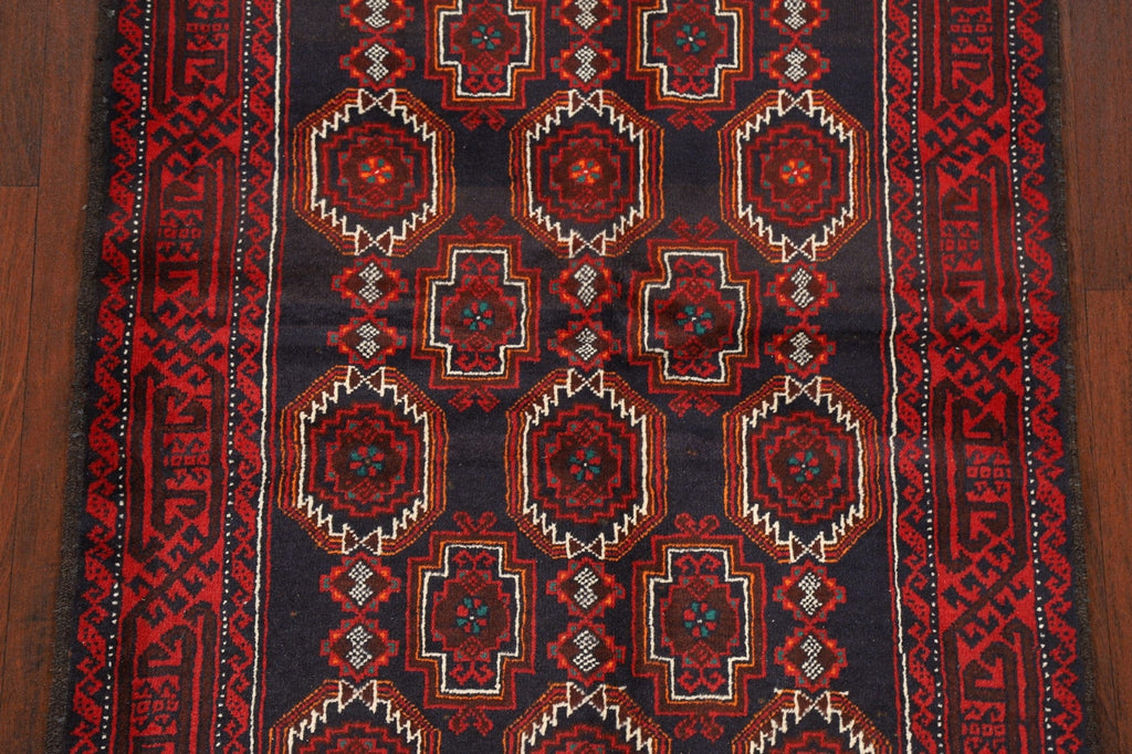 Tribal Geometric Balouch Oriental Area Rug 3x6