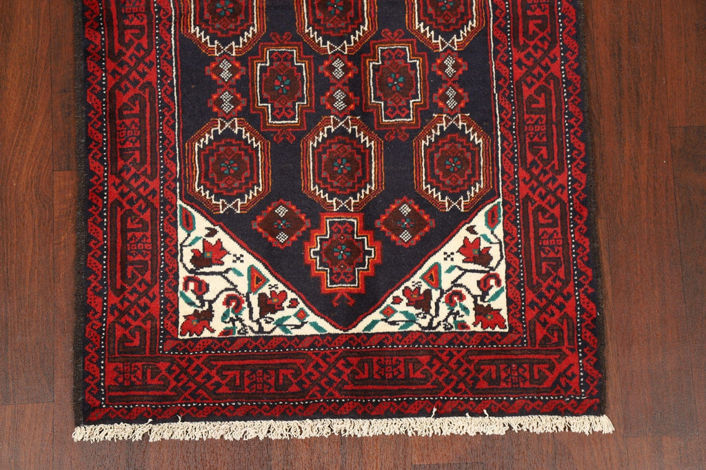 Tribal Geometric Balouch Oriental Area Rug 3x6