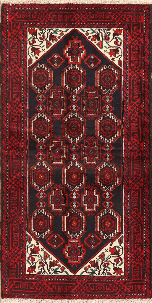 Tribal Geometric Balouch Oriental Area Rug 3x6