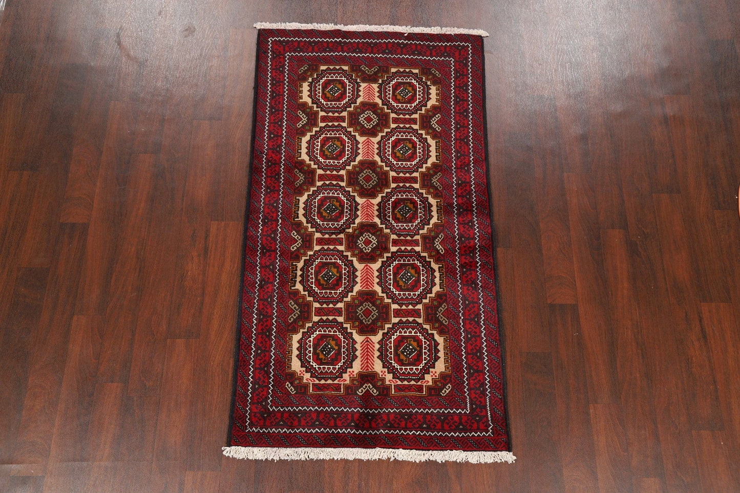 Tribal Geometric Balouch Oriental Area Rug 3x6