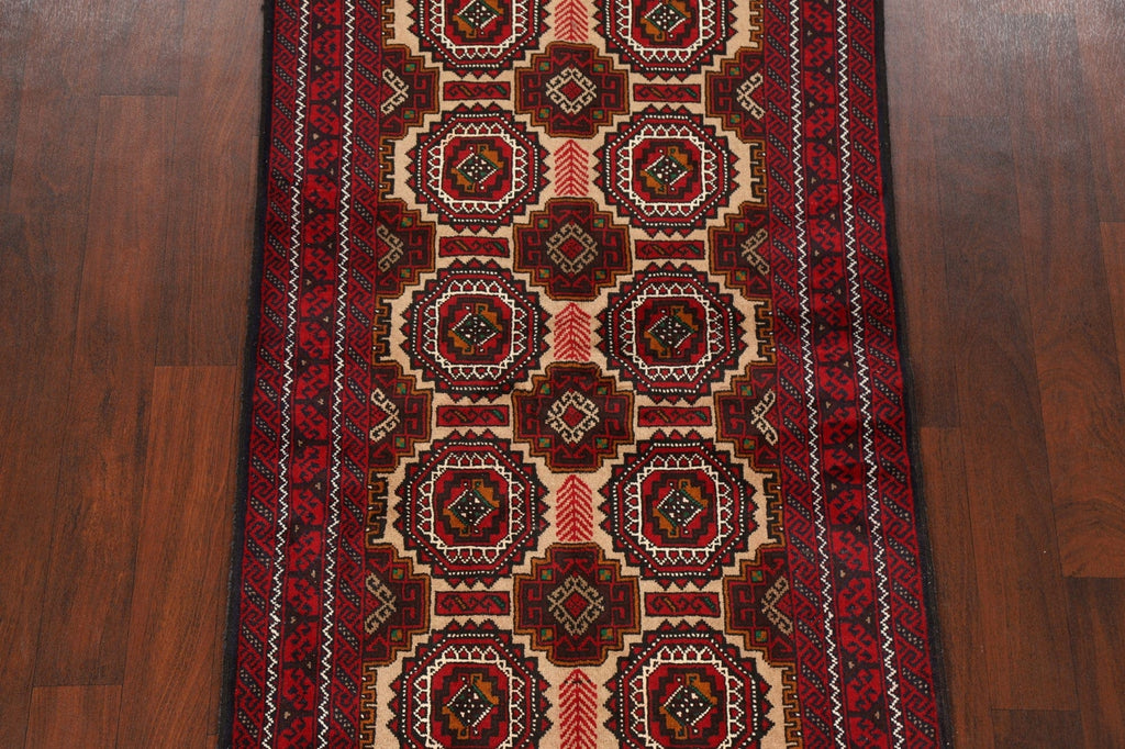 Tribal Geometric Balouch Oriental Area Rug 3x6