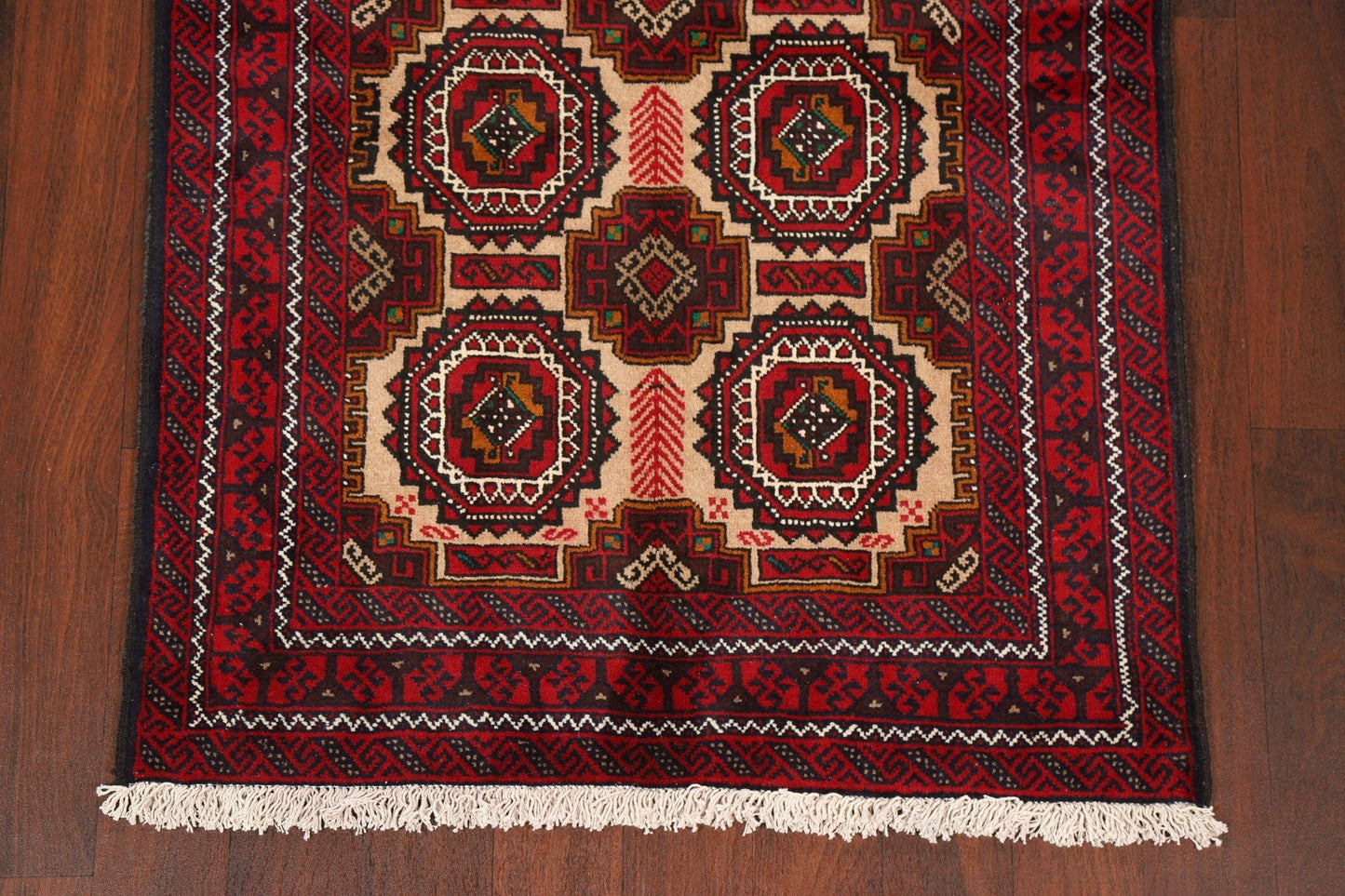 Tribal Geometric Balouch Oriental Area Rug 3x6