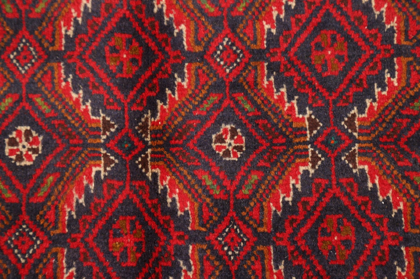 Geometric Red Balouch Oriental Area Rug 4x7