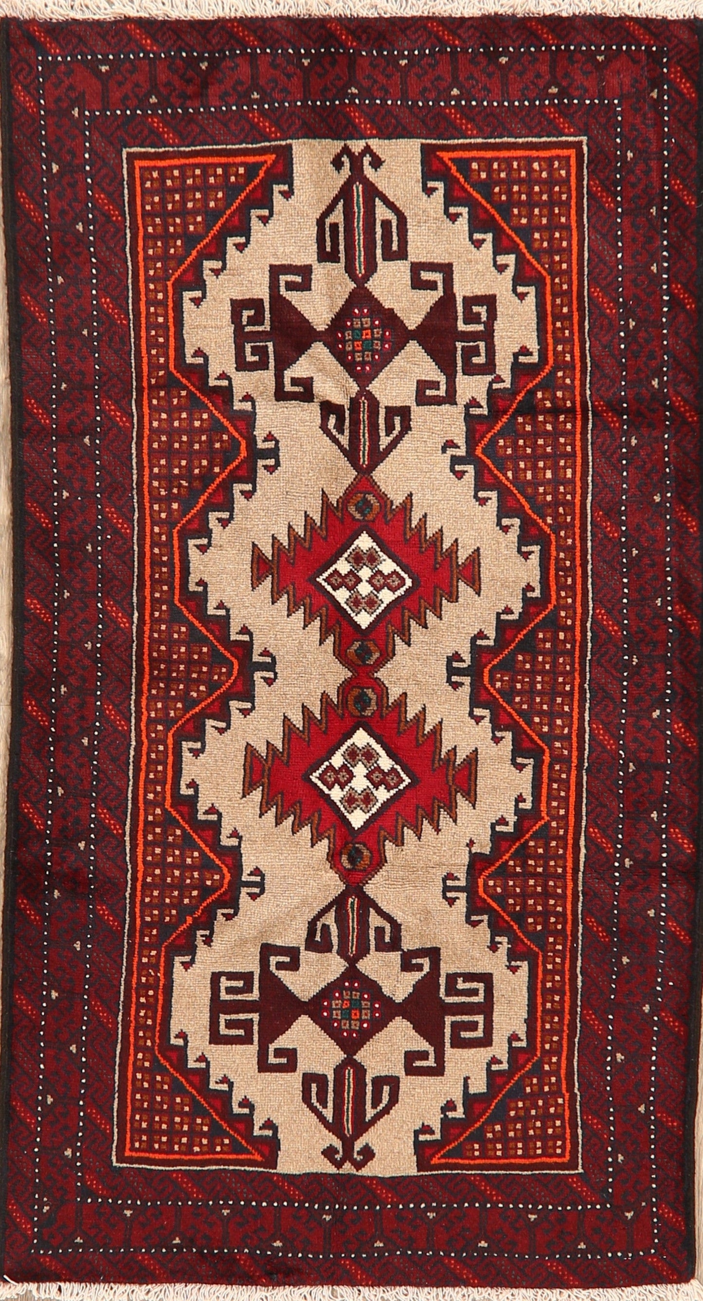 Geometric Balouch Oriental Area Rug 3x6