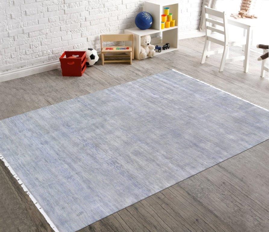 Transitional Collection Hand-Knotted Silk & Wool Area Rug- 9' 1" X 12' 3"