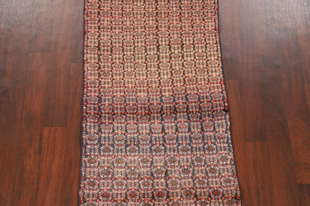 Vintage All-Over Bidjar Persian Runner Rug 3x8