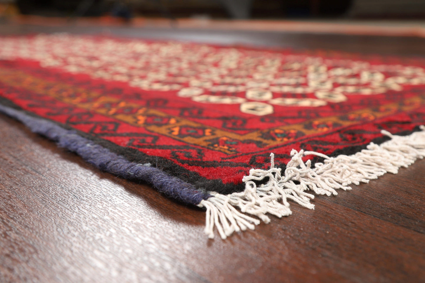 Geometric Red Balouch Oriental Area Rug 3x6