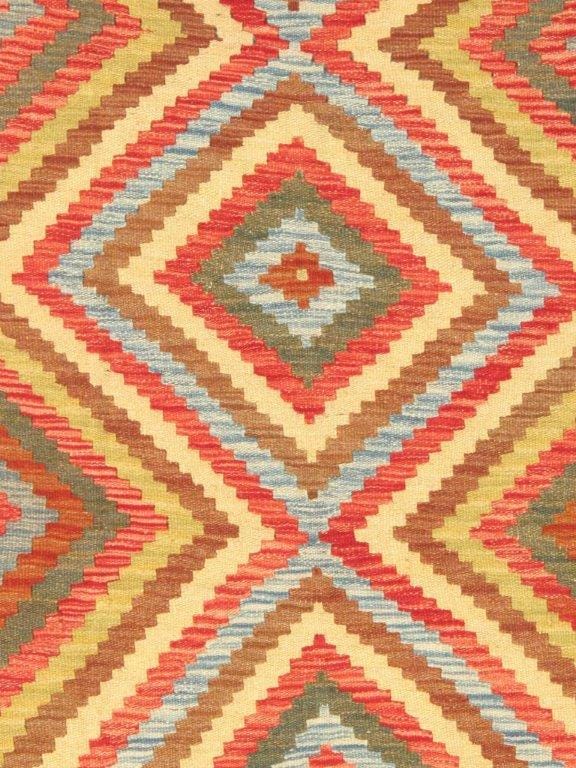 Vintage Kilim Collection Multi Wool Area Rug- 5' 1" X 6' 5"