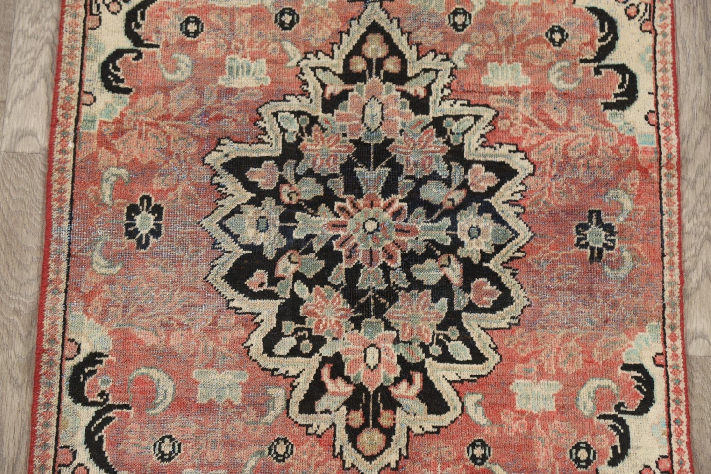 Antique Floral Mahal Persian Area Rug 3x6