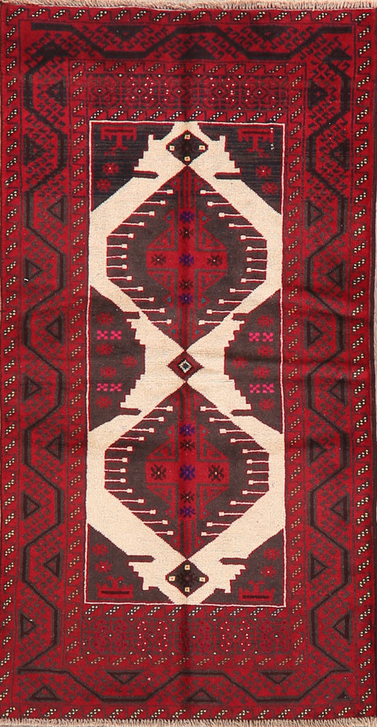 Geometric Balouch Oriental Area Rug 3x6