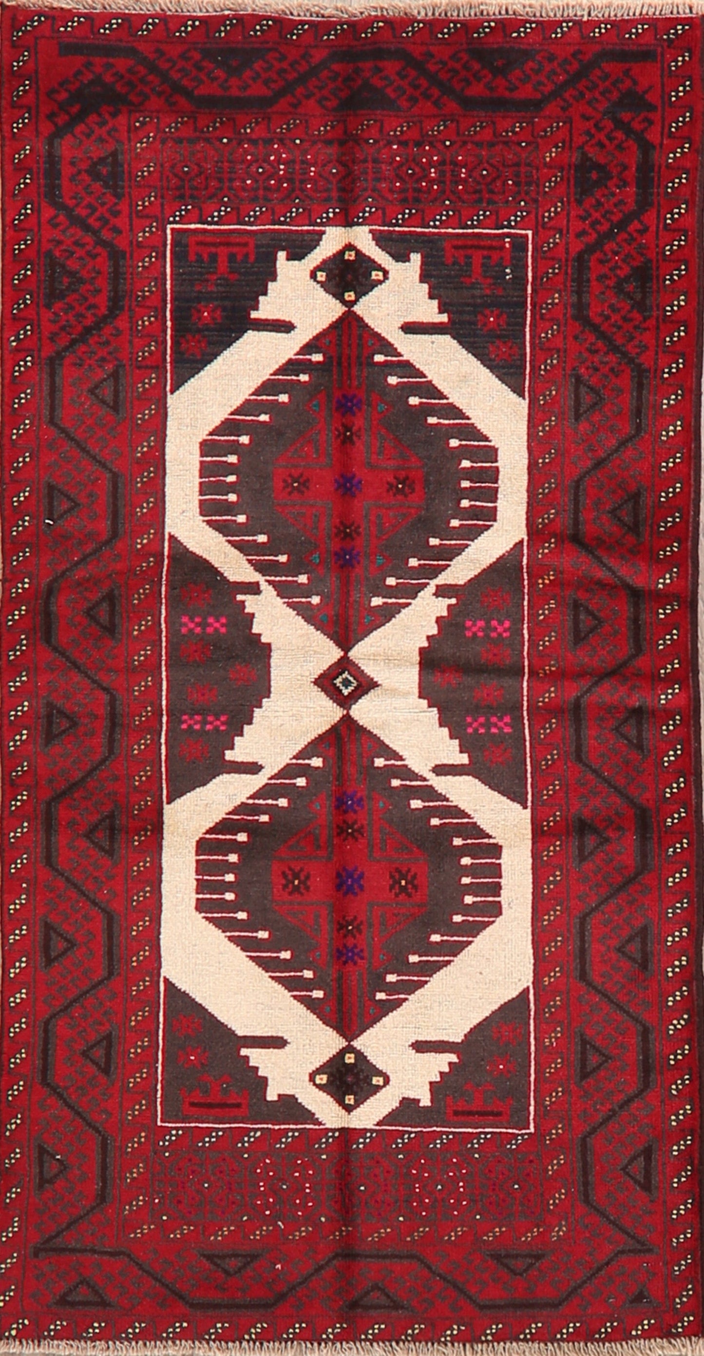 Geometric Balouch Oriental Area Rug 3x6