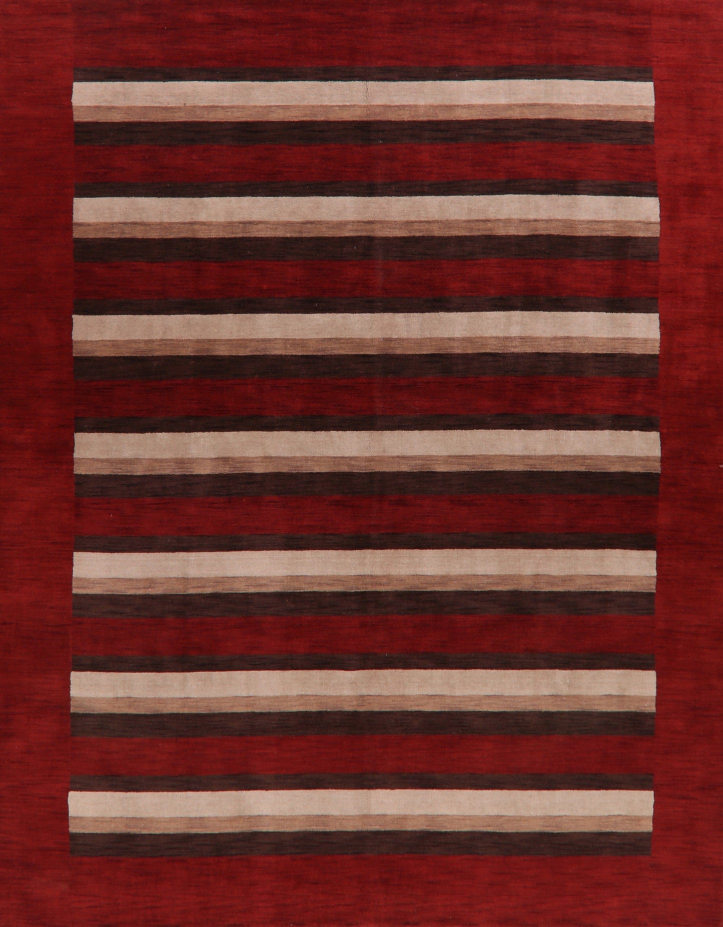 Red Striped Gabbeh Oriental Area Rug 9x12