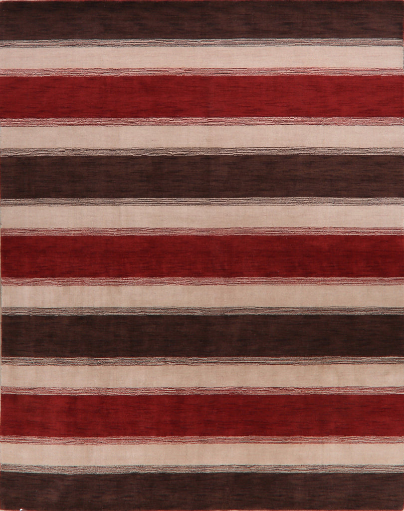 Contemporary Striped Gabbeh Oriental Area Rug 8x10