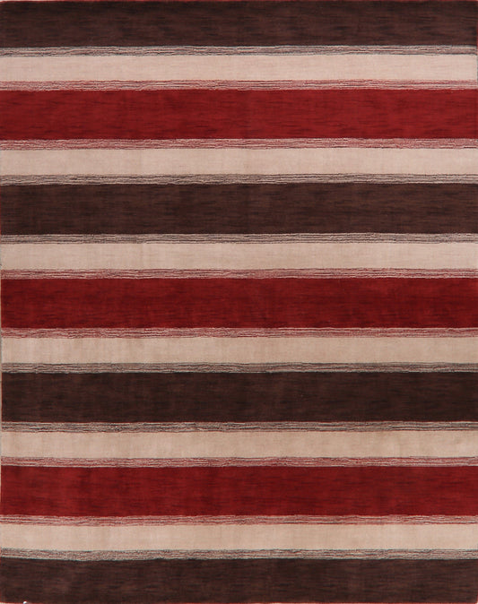 Contemporary Striped Gabbeh Oriental Area Rug 8x10