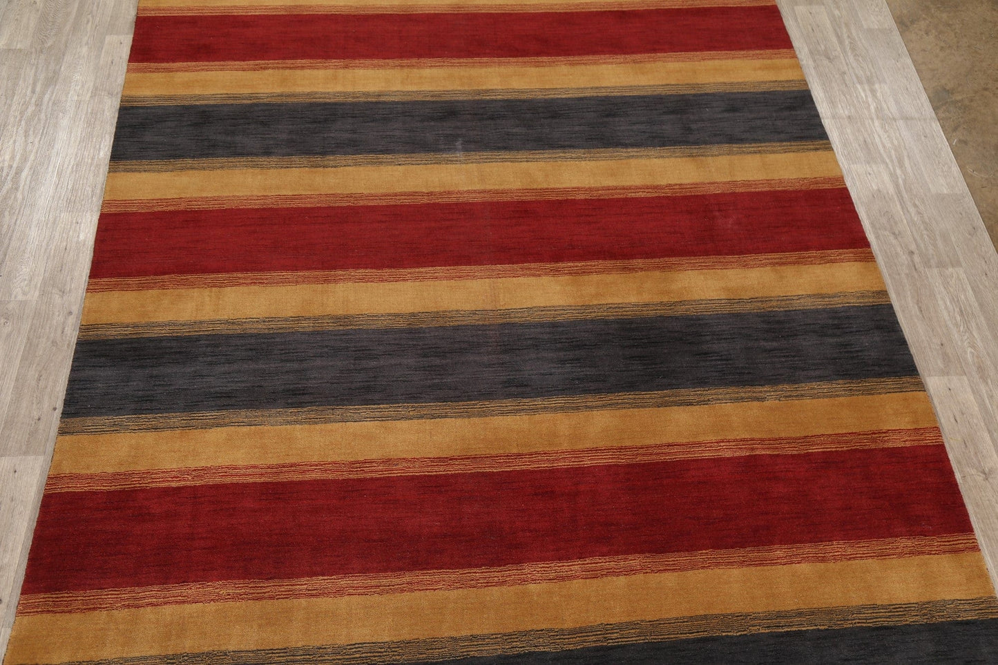 Contemporary Striped Gabbeh Oriental Area Rug 9x12