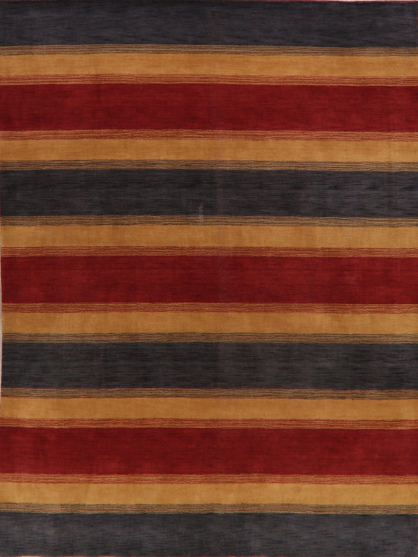 Contemporary Striped Gabbeh Oriental Area Rug 9x12