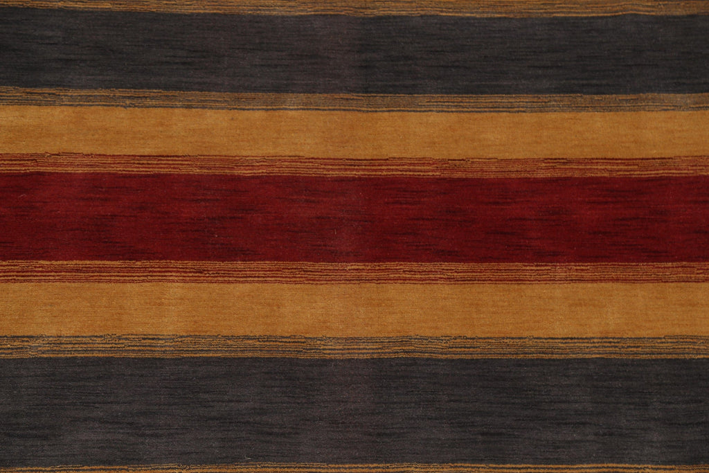 Contemporary Striped Gabbeh Oriental Area Rug 8x10